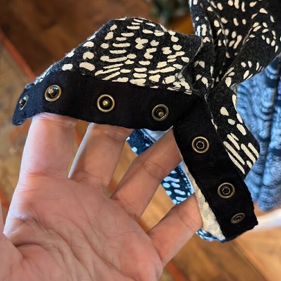 Anthropologie Black and Cream Maeve Stretch Turtleneck Swing Dress, SP! - Picture 7 of 10